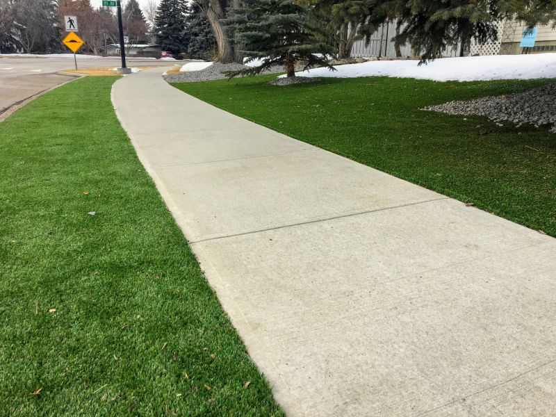 New Concrete Sidewalk Installation